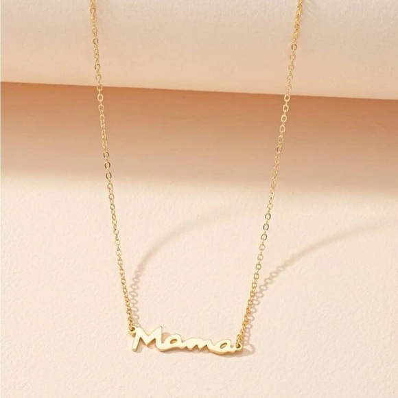 GOLD Mama Pendant Chain Necklace - Picture 1 of 2
